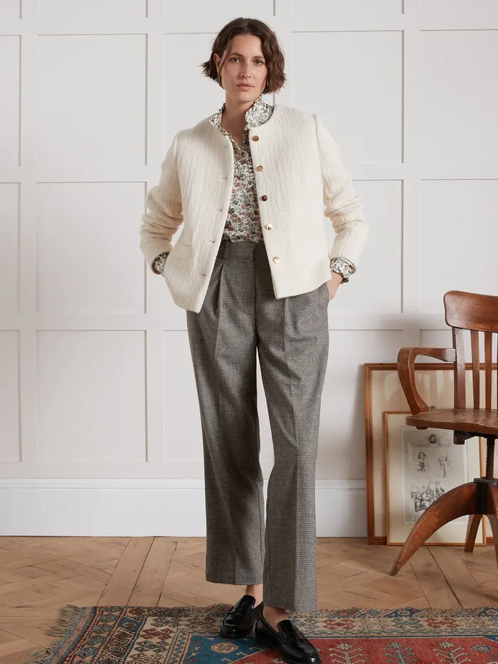 Women Cyrillus Clothing Shirt With Ruffled Collar Made With Liberty Fabric 8211 The Limited Collection Lib Capel Floret