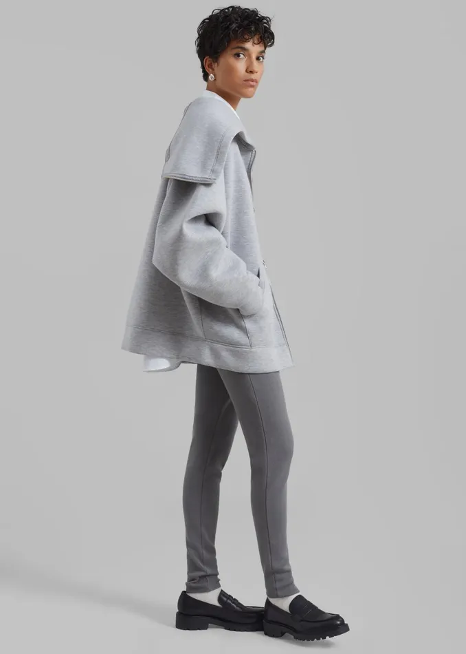 Women Denton Oversized Hoodie 8211 Grey The Frankie Shop Outerwear