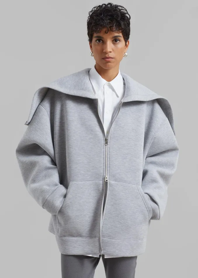 Women Denton Oversized Hoodie 8211 Grey The Frankie Shop Outerwear
