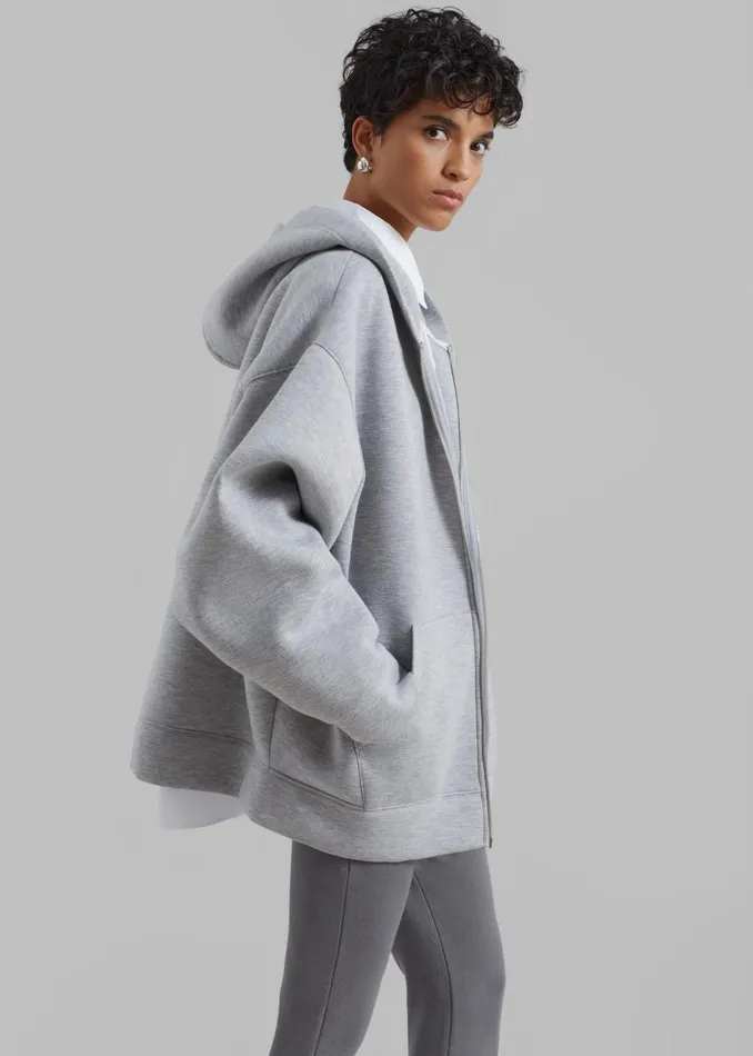 Women Denton Oversized Hoodie 8211 Grey The Frankie Shop Outerwear