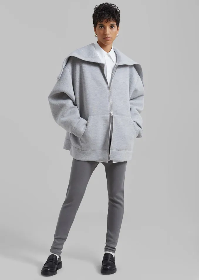 Women Denton Oversized Hoodie 8211 Grey The Frankie Shop Outerwear