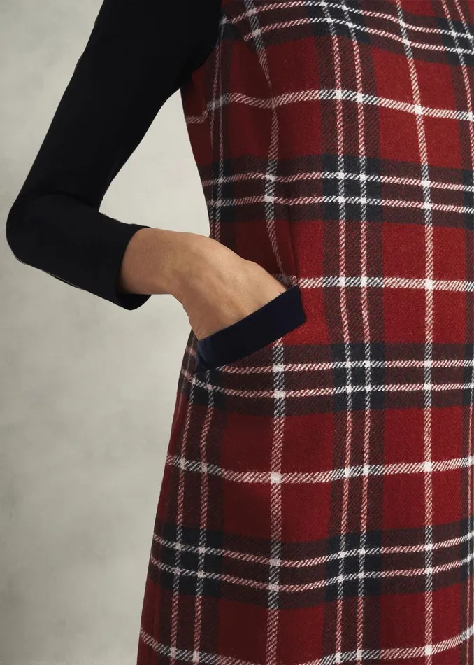 Women Dresses and Jumpsuits Hobbs Amaris Wool Dress Red Multi