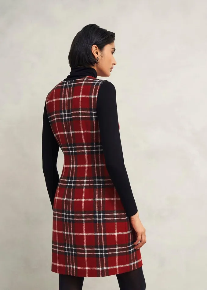 Women Dresses and Jumpsuits Hobbs Amaris Wool Dress Red Multi