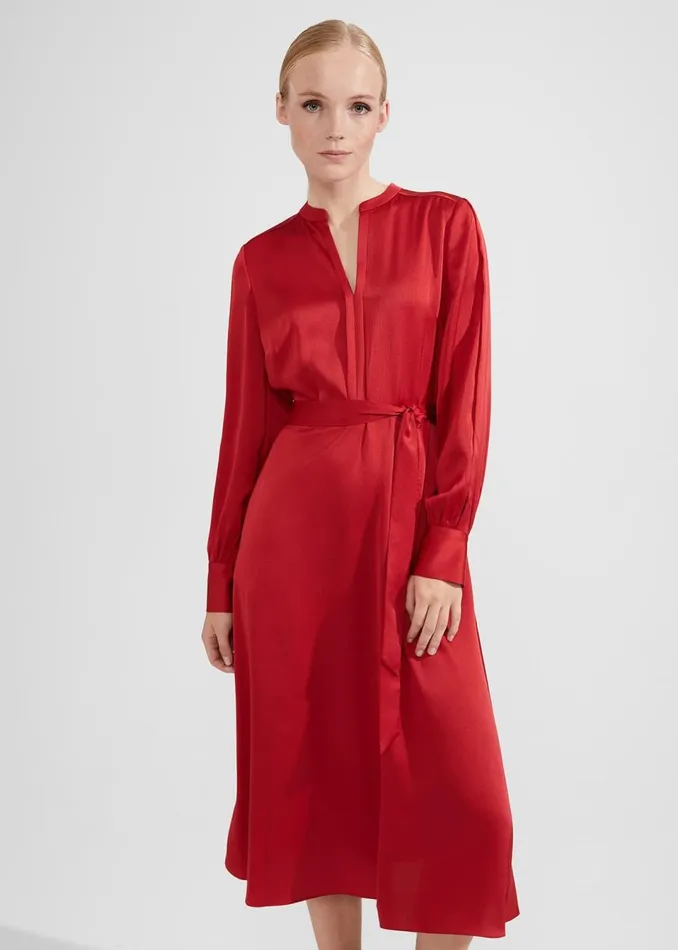 Women Dresses and Jumpsuits Hobbs Arlette Dress Currant Red