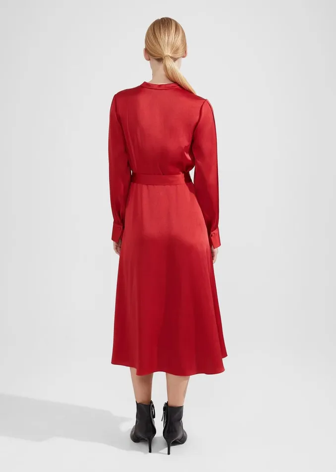 Women Dresses and Jumpsuits Hobbs Arlette Dress Currant Red