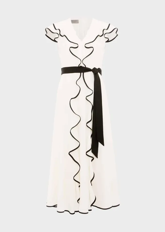 Women Dresses and Jumpsuits Hobbs Arwen Silk Dress Cream Black