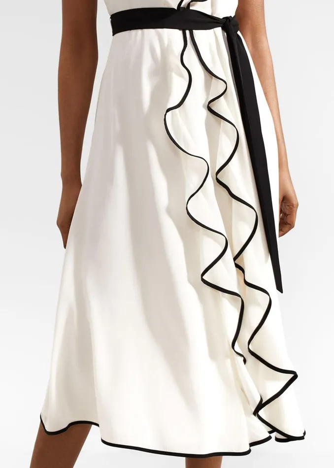Women Dresses and Jumpsuits Hobbs Arwen Silk Dress Cream Black