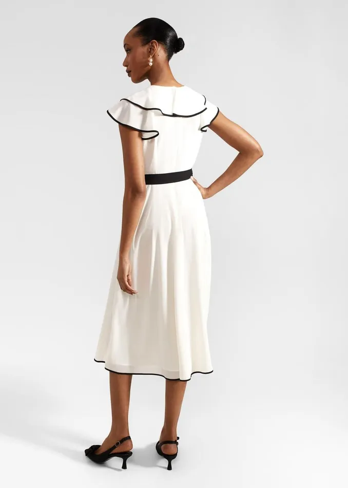 Women Dresses and Jumpsuits Hobbs Arwen Silk Dress Cream Black