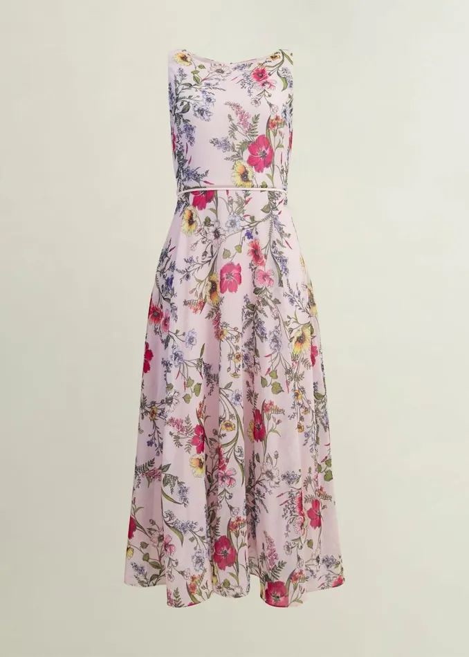 Women Dresses and Jumpsuits Hobbs Carly Dress Pale Pink Multi
