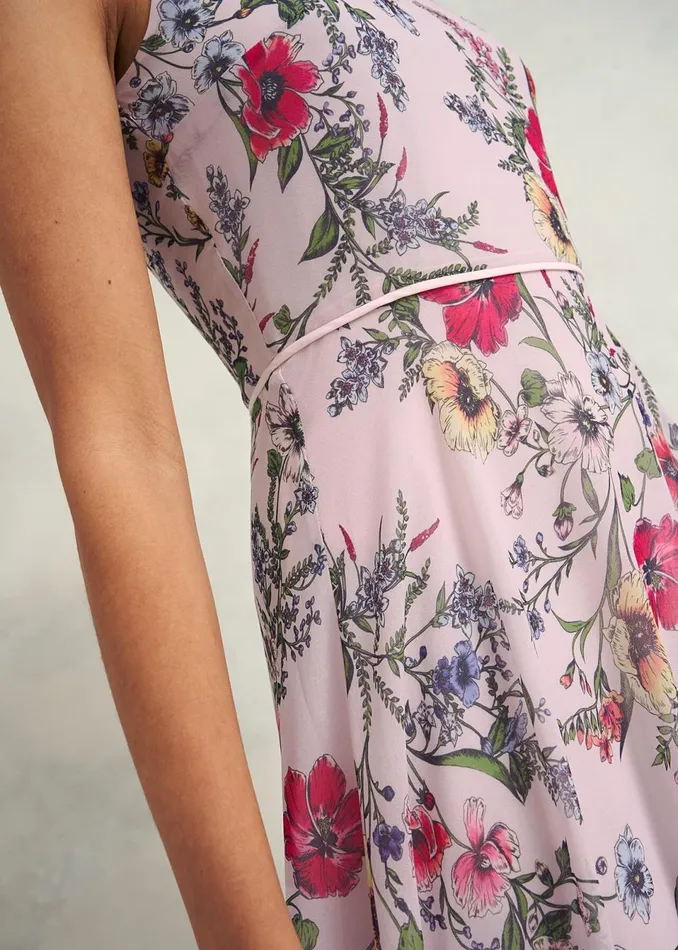 Women Dresses and Jumpsuits Hobbs Carly Dress Pale Pink Multi