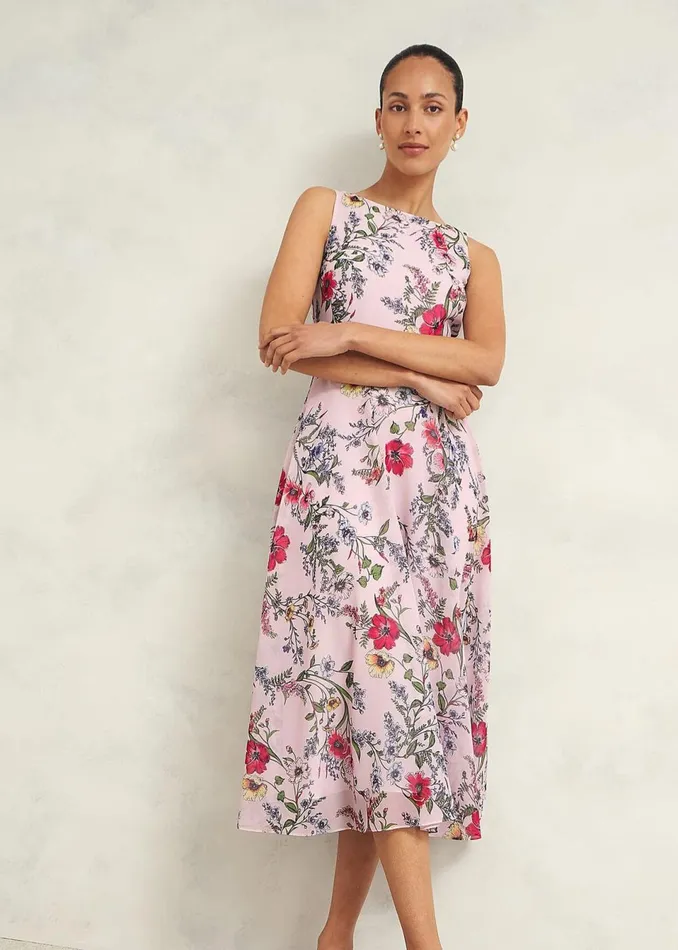 Women Dresses and Jumpsuits Hobbs Carly Dress Pale Pink Multi