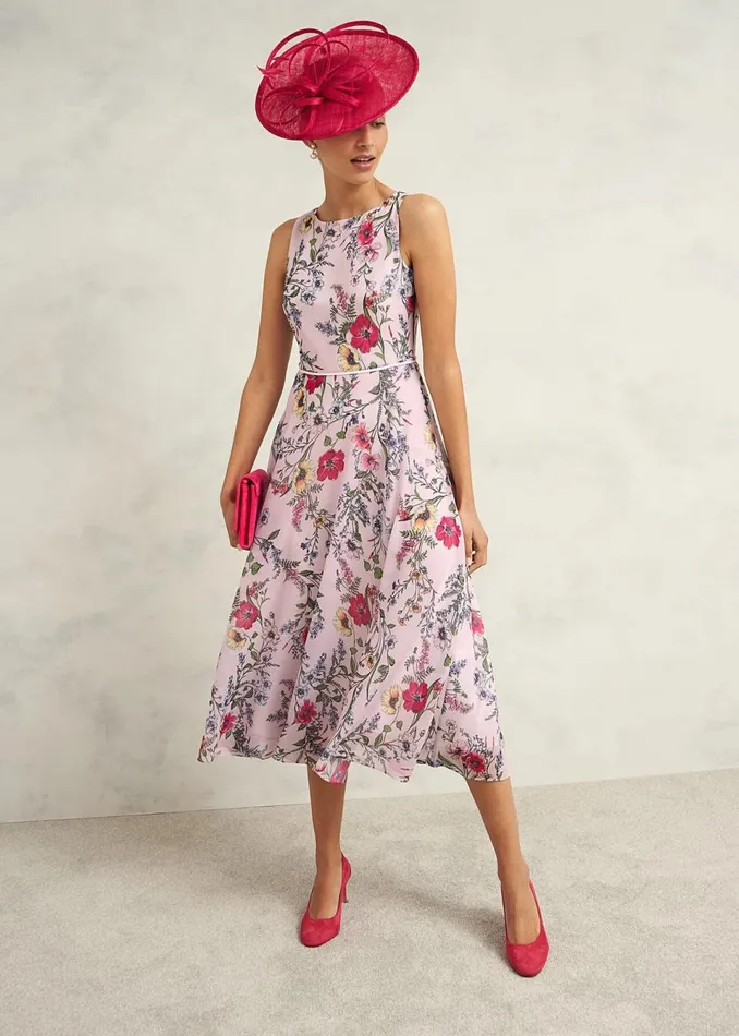 Women Dresses and Jumpsuits Hobbs Carly Dress Pale Pink Multi