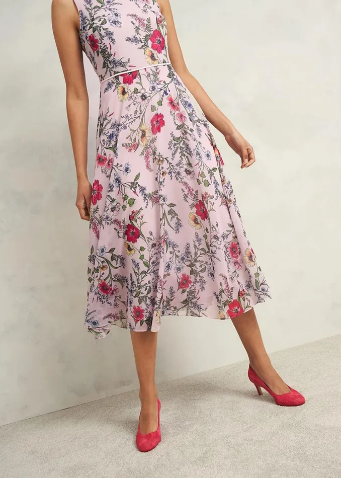 Women Dresses and Jumpsuits Hobbs Carly Dress Pale Pink Multi