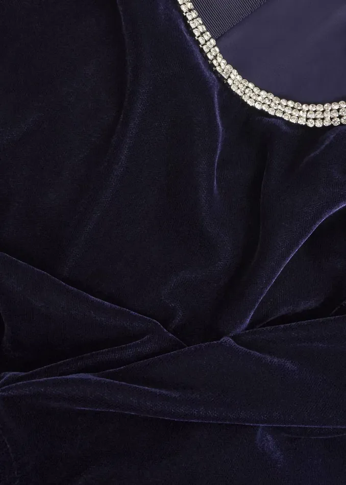 Women Dresses and Jumpsuits Hobbs Catalina Velvet Dress Midnight Navy