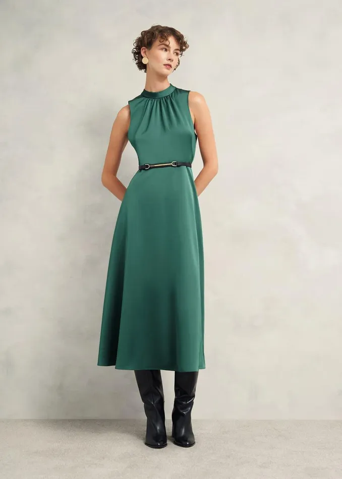 Women Dresses and Jumpsuits Hobbs Fairhaven Dress Foliage Green