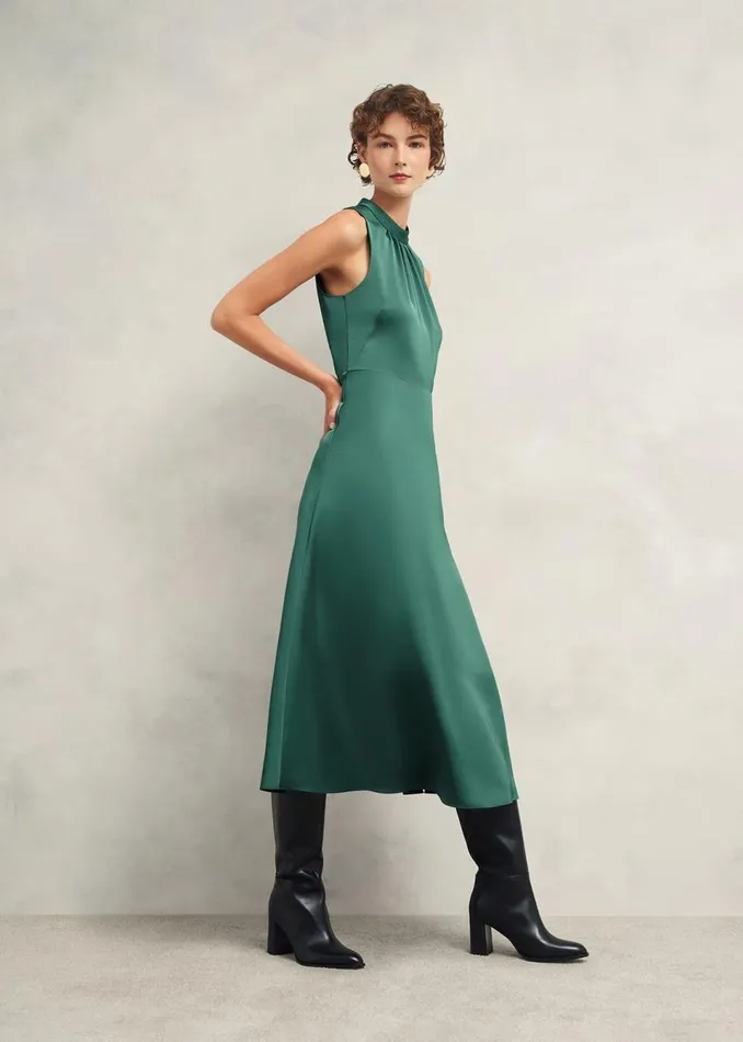 Women Dresses and Jumpsuits Hobbs Fairhaven Dress Foliage Green