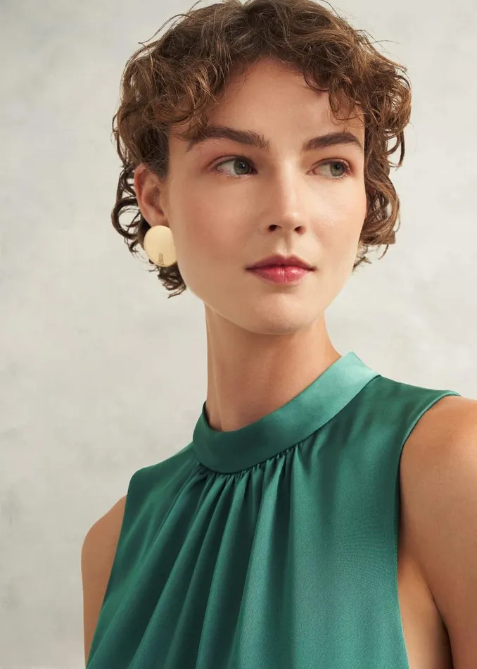 Women Dresses and Jumpsuits Hobbs Fairhaven Dress Foliage Green