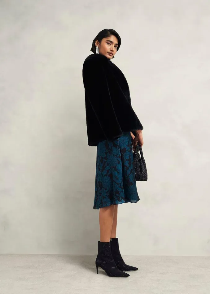 Women Dresses and Jumpsuits Hobbs Petite Romina Dress Black Kyanite