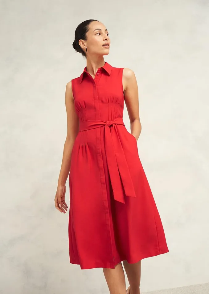 Women Dresses and Jumpsuits Hobbs Petite Sandra Dress Begonia Red