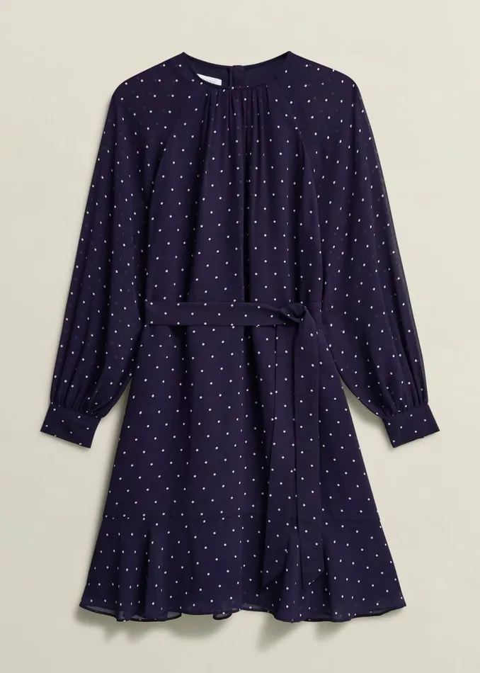 Women Dresses and Jumpsuits Hobbs Rosie Dress Navy Ivory