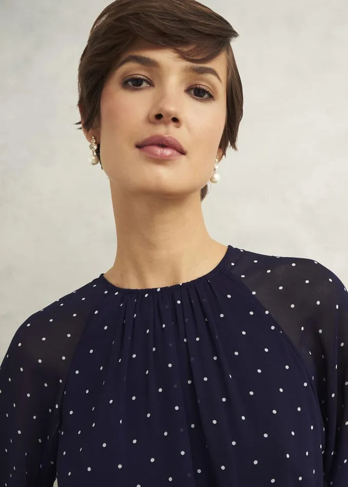 Women Dresses and Jumpsuits Hobbs Rosie Dress Navy Ivory