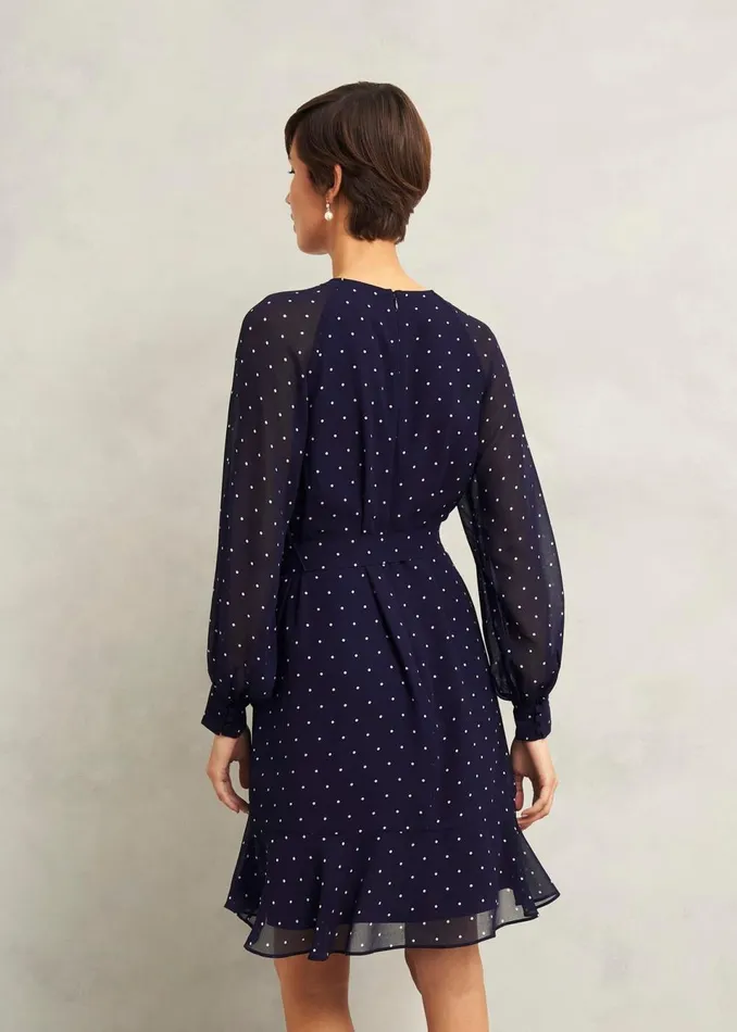 Women Dresses and Jumpsuits Hobbs Rosie Dress Navy Ivory