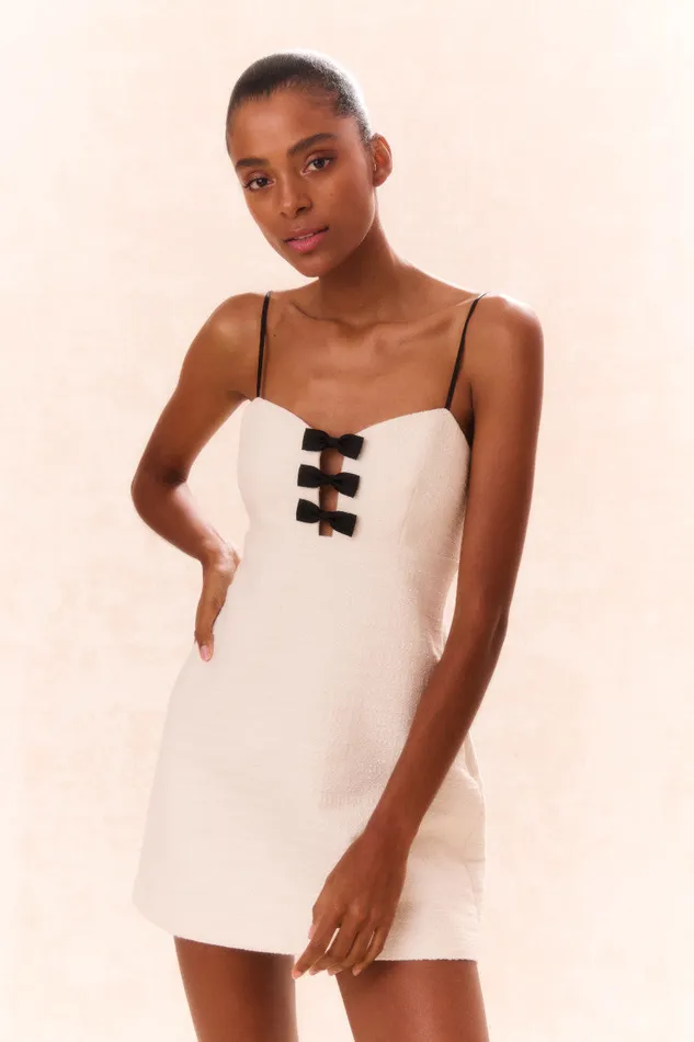 Women Dresses LoveShackFancy Adelaide Tweed Mini Dress Cream