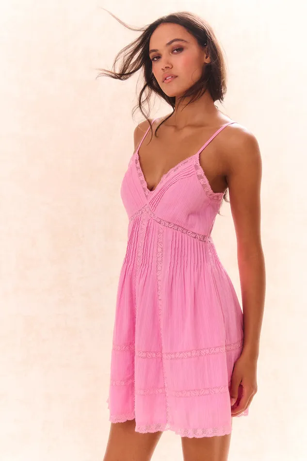 Women Dresses LoveShackFancy Docila Cotton Mini Dress Pink