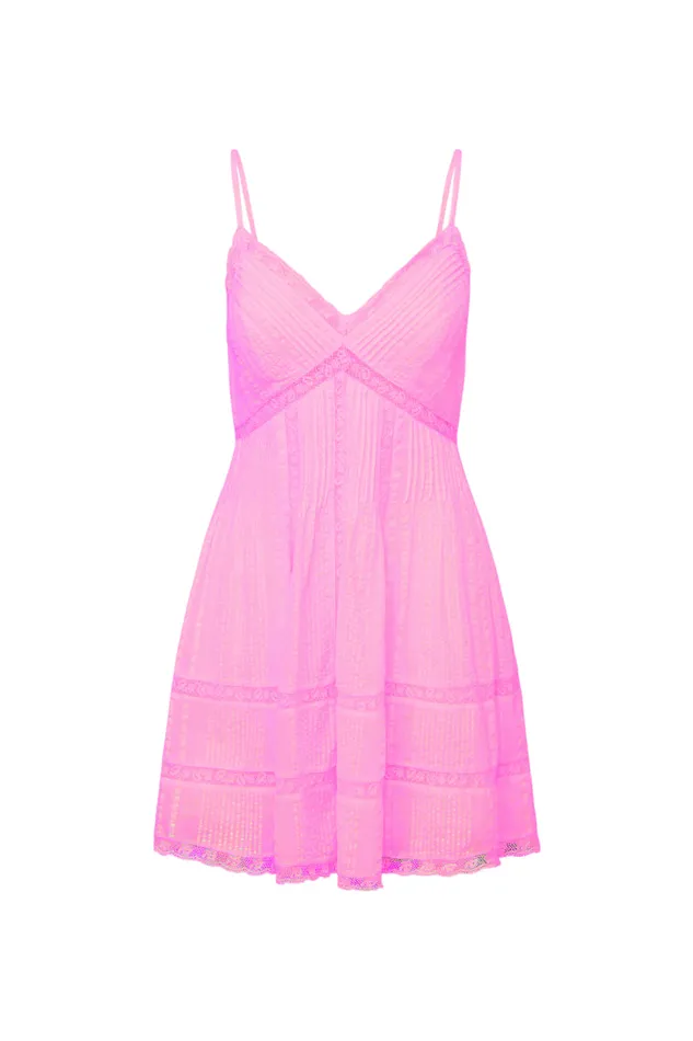 Women Dresses LoveShackFancy Docila Cotton Mini Dress Pink