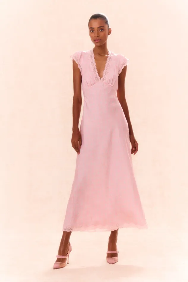 Women Dresses LoveShackFancy Theodore Printed Maxi Dress Dusty Quartz