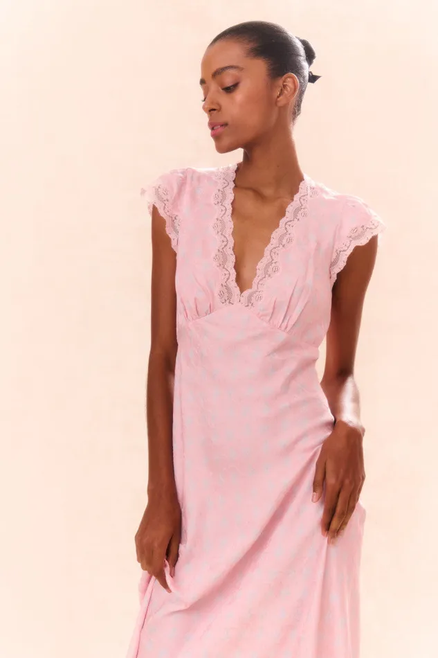 Women Dresses LoveShackFancy Theodore Printed Maxi Dress Dusty Quartz