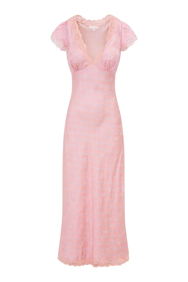 Women Dresses LoveShackFancy Theodore Printed Maxi Dress Dusty Quartz