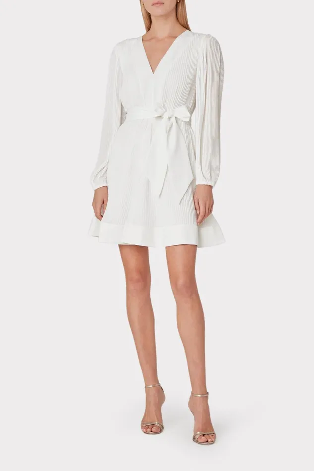 Women Dresses Milly Liv Pleated Dress White