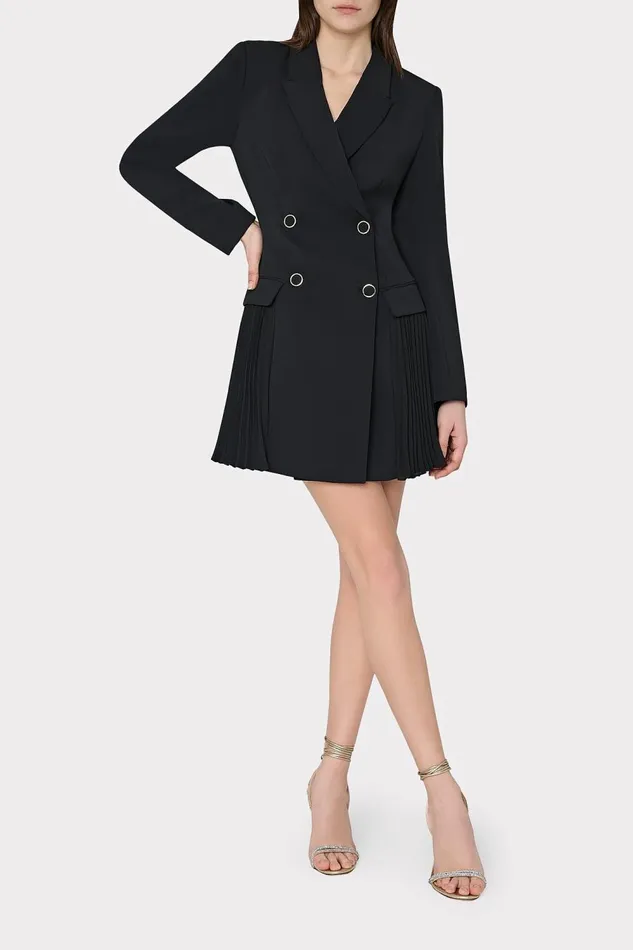 Women Dresses Milly Noora Pleated Blazer Dress Black
