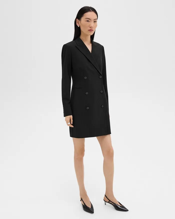 Women Dresses Theory Blazer Dress In Stretch Wool Black