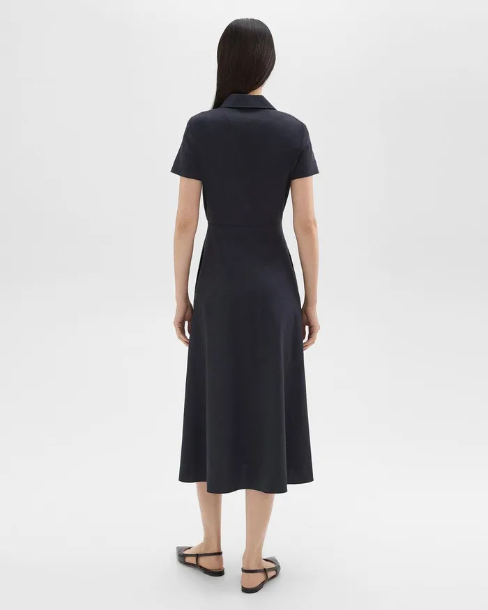 Women Dresses Theory Midi Shirt Dress In Good Linen Concord