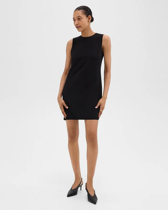 Women Dresses Theory Shift Dress In Admiral Crepe Black