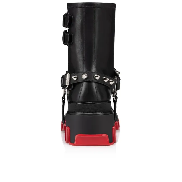 Women Dune Bike Low Boots 8211 Calf Leather 8211 Black Christian Louboutin Boots
