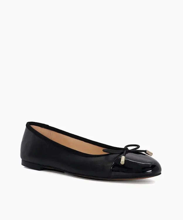 Women Dune London Ballet Pumps Toe Cap Ballet Pump Black