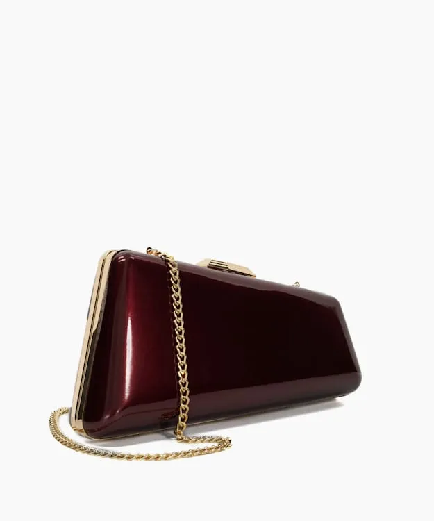 Women Dune London Clutch Bags Patent Finish Clutch Bag Red