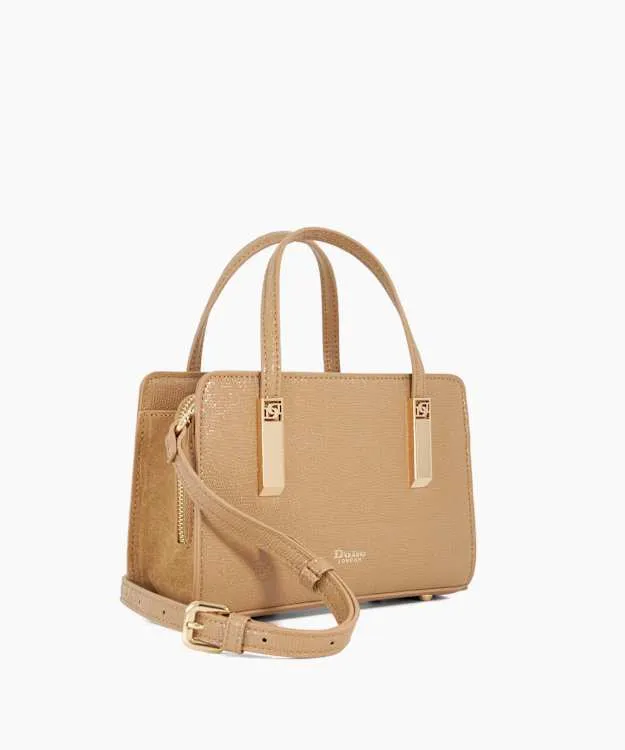 Women Dune London Crossbody Bags Small Tote Bag Brown Synthetic