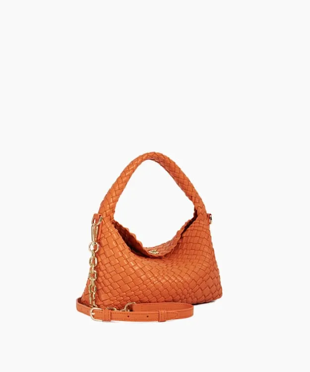 Women Dune London Deliberate Bags Mini Woven Grab Bag Orange