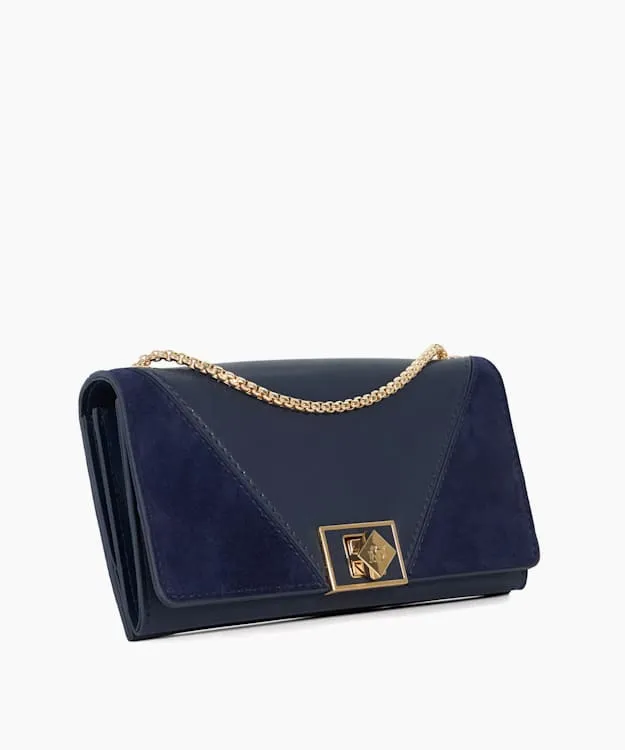 Women Dune London Handbags Chain Handle Shoulder Bag Blue