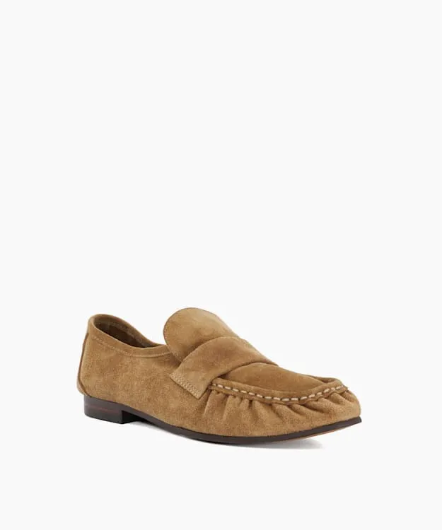 Women Dune London Loafers Gathered Detail Loafers Neutral