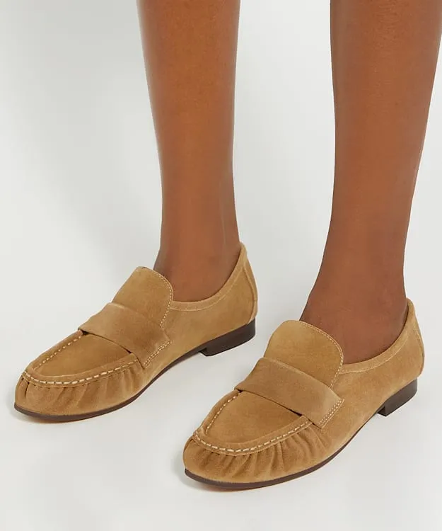 Women Dune London Loafers Gathered Detail Loafers Neutral