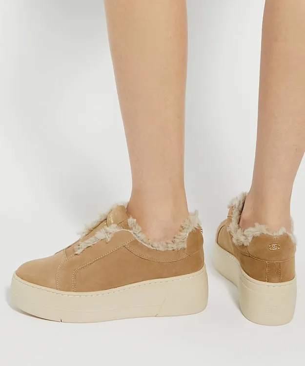 Women Dune London Trainers Chunky Flatform Suede Trainer Brown