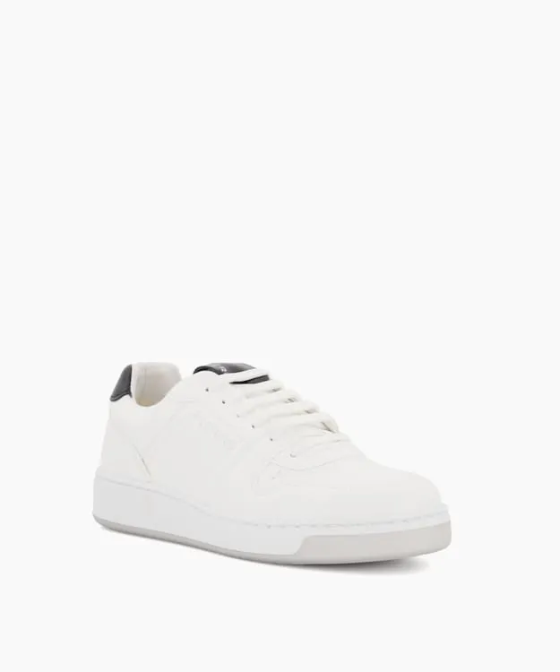 Women Dune London Trainers GrapeLeather LaceUp Trainers White Synthetic