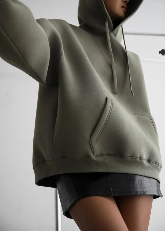 Women Easton Oversized Hoodie 8211 Khaki The Frankie Shop Tops