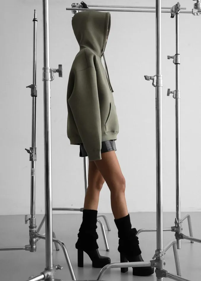 Women Easton Oversized Hoodie 8211 Khaki The Frankie Shop Tops