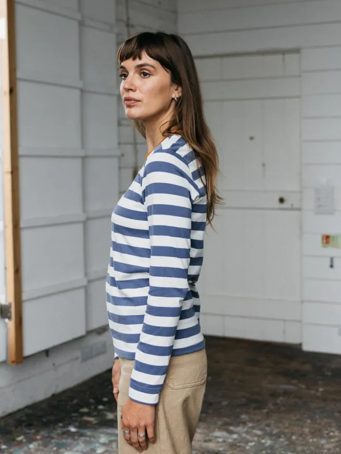 Women Eldon Long Sleeve TShirt Coastal Fjordecru Finisterre Tops and Shirts